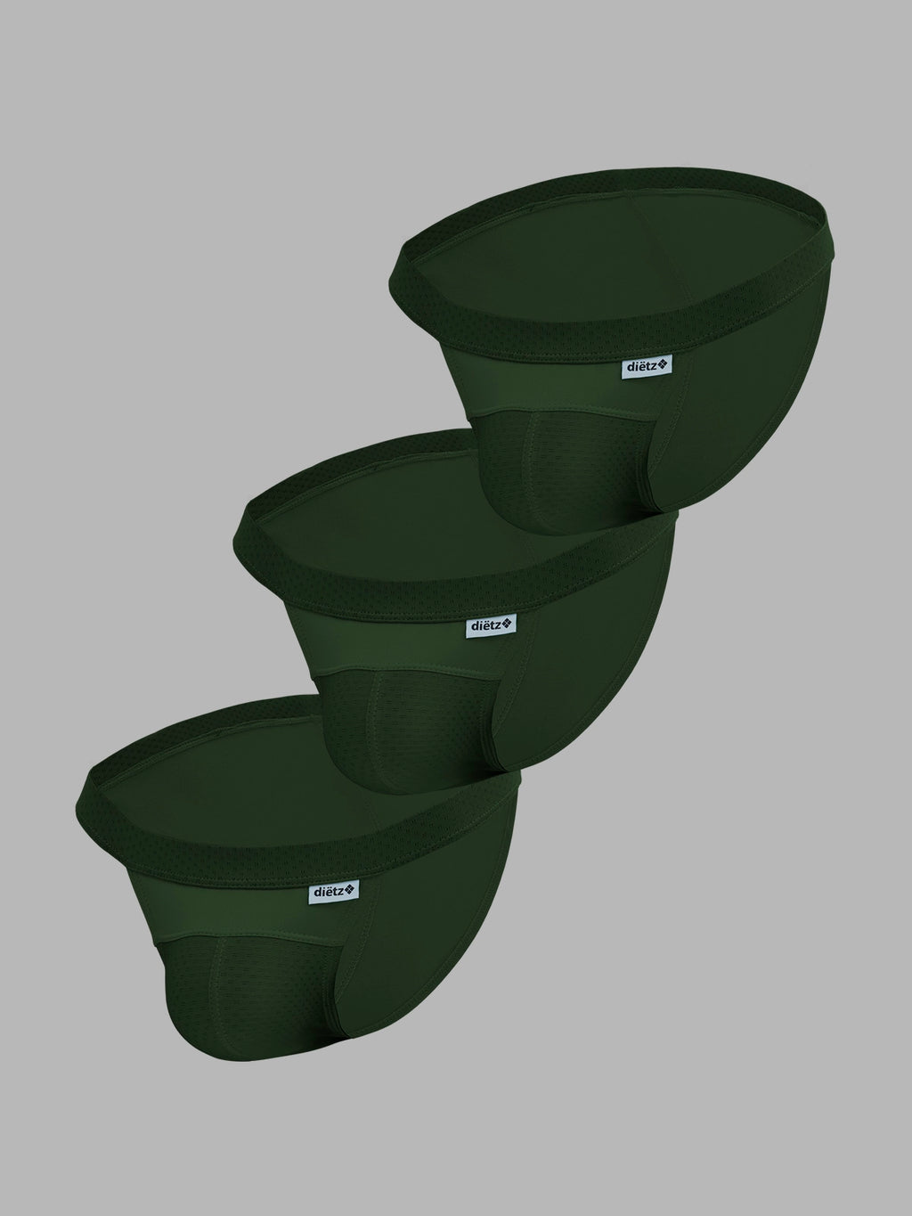Set of 3 Olive Green Toucan Thongs