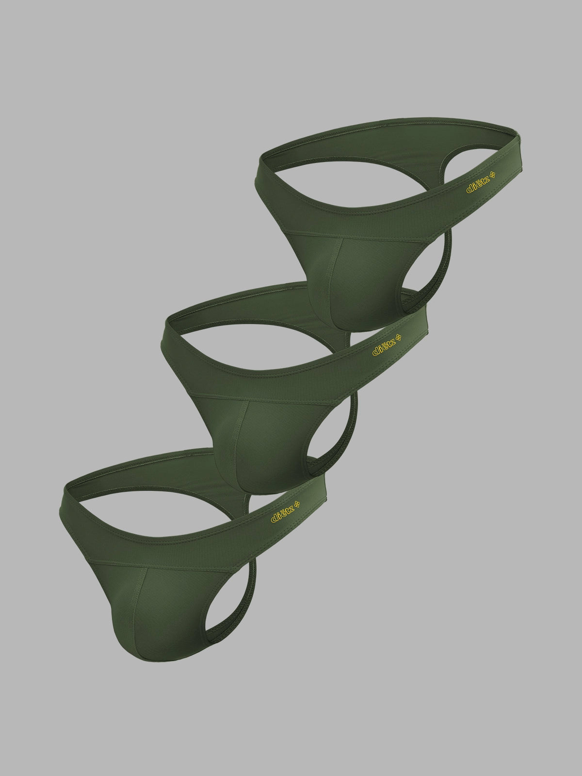 Set de 3 Tangas Konan Verde Olivo
