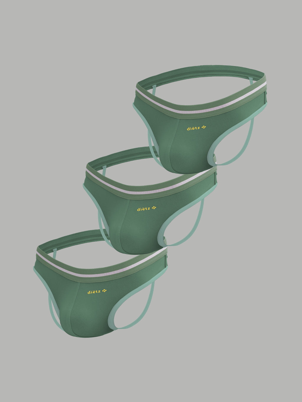 Set of 3 Olive Green Ice Jocks
