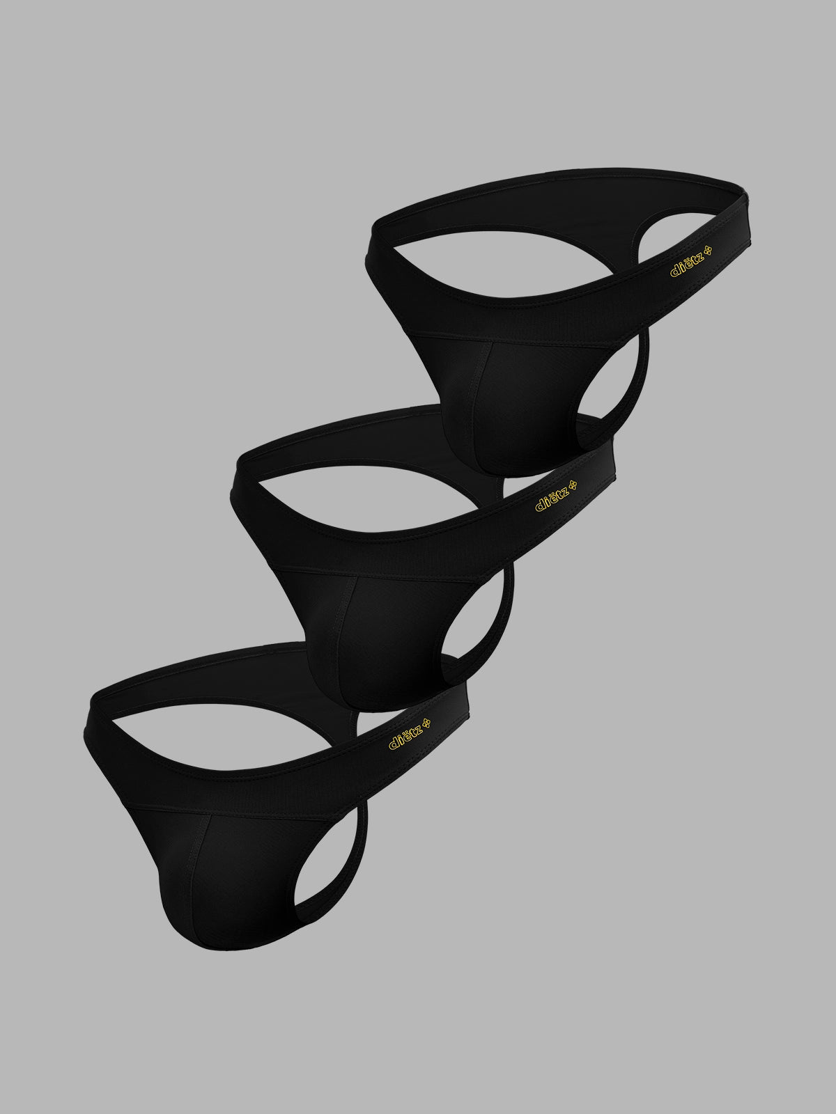 Set de 3 Tangas Konan Negro