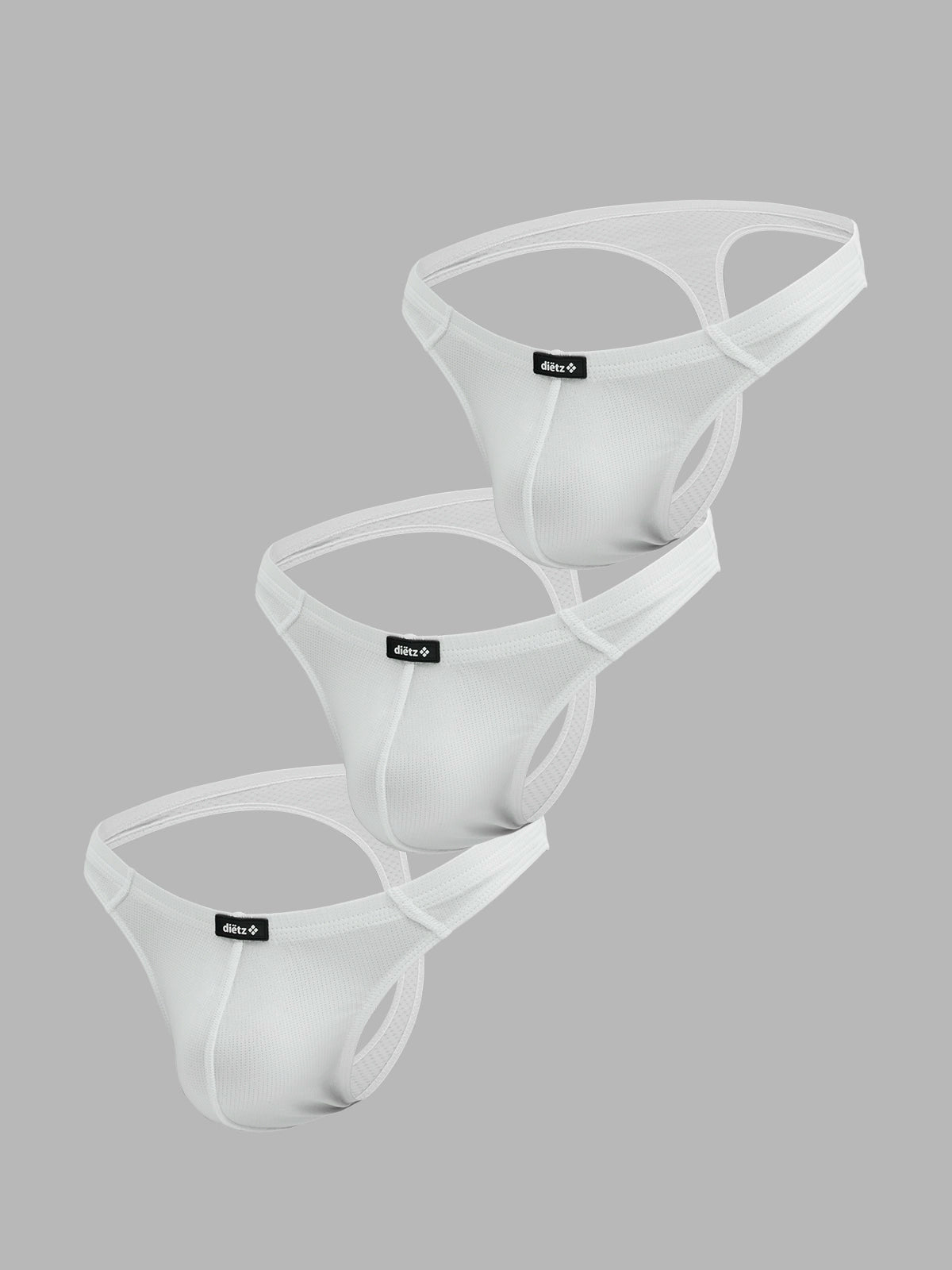 Set of 3 White Warrior Thongs