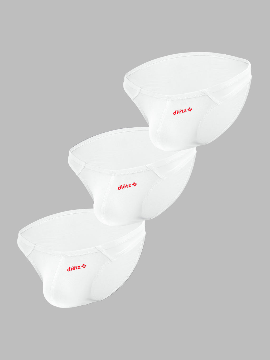 Set of 3 White Lancer Briefs