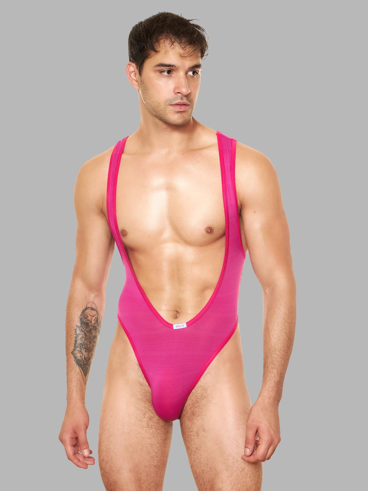 Body Silo Wrestler para Hombre Fucsia