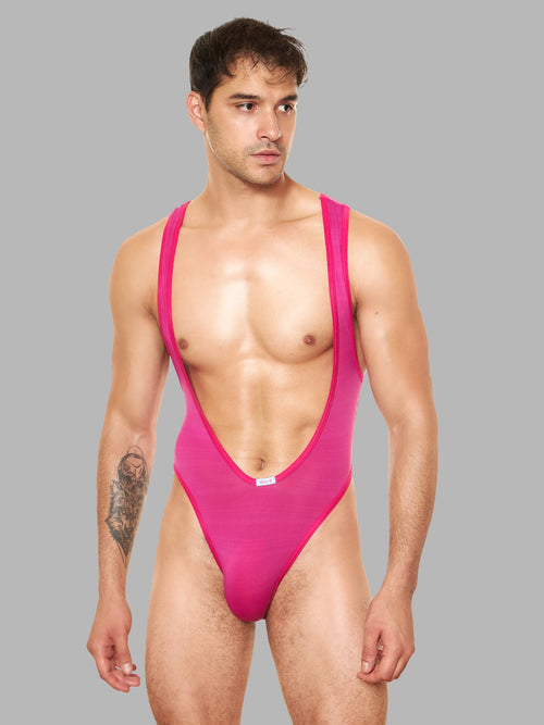 Body Silo Wrestler para Hombre Fucsia